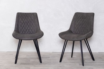 Dark Grey Lisburn Dining Chairs Pair